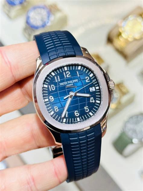 patek philippe replica blue dial|Patek Philippe aquanaut price list.